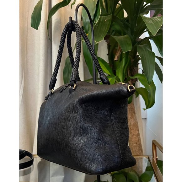 ♦️♦️ AUTHENTIC TORY BURCH BLACK MCGRAW DOME HANDBAG ♦️ - Picture 3 of 16